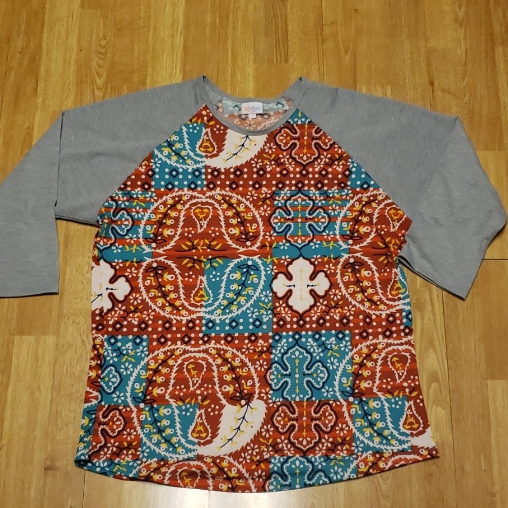 LulaRoe 2X bandana print Randy ragland tee